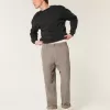 Linen-Blend Flex Waist Baggy Pants