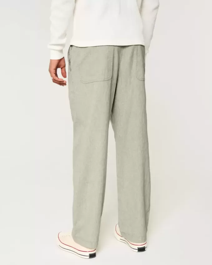 Linen-Blend Flex-Waist Baggy Pants Linen-Blend Flex-Waist Baggy Pants