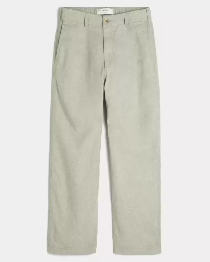 Linen-Blend Flex-Waist Baggy Pants Linen-Blend Flex-Waist Baggy Pants