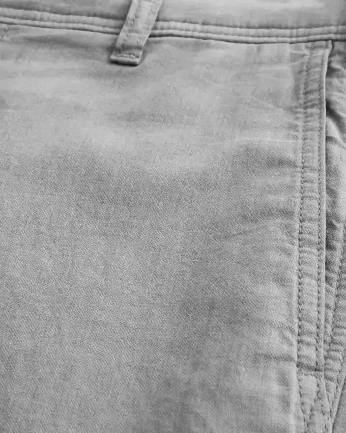 Linen-Blend Flex Waist Baggy Pants