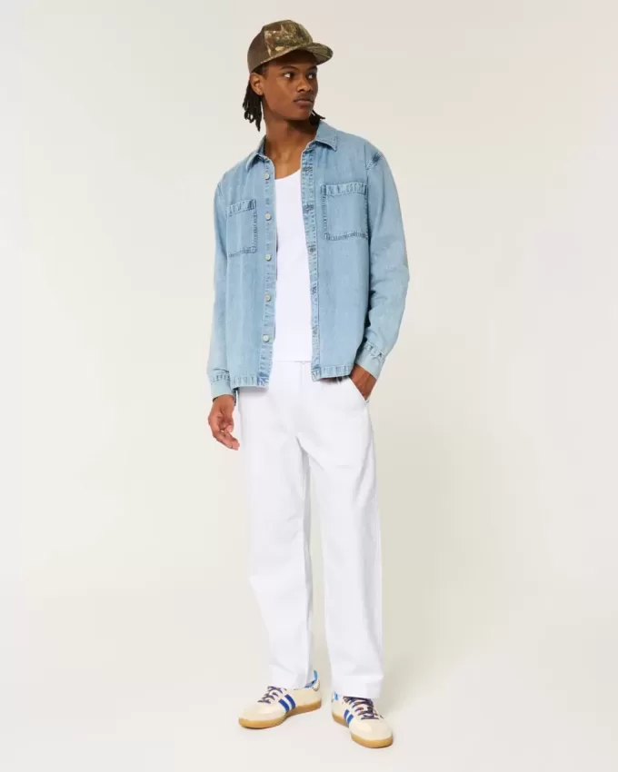 Linen-Blend Loose Pull-On Pants Linen-Blend Loose Pull-On Pants