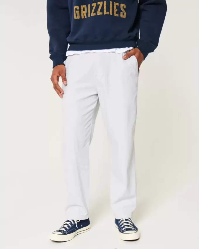 Linen-Blend Loose Pull-On Pants Linen-Blend Loose Pull-On Pants