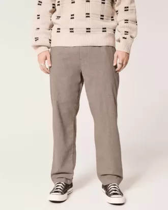 Linen-Blend Loose Pull-On Pants