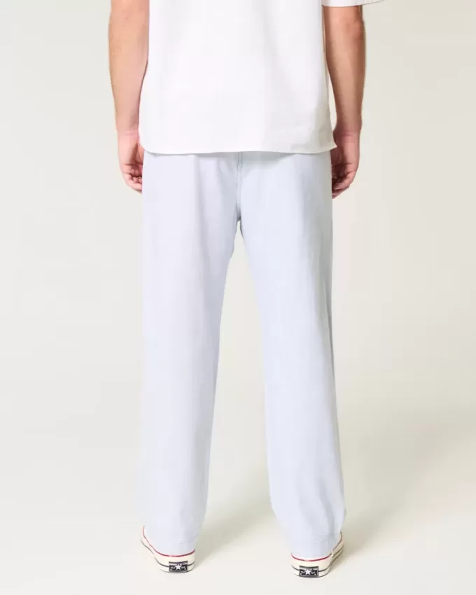 Linen-Blend Loose Pull-On Pants