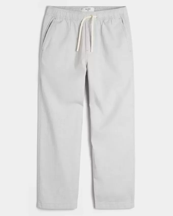 Linen-Blend Loose Pull-On Pants Linen-Blend Loose Pull-On Pants