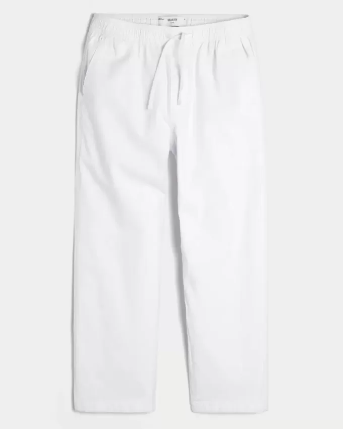 Linen-Blend Loose Pull-On Pants Linen-Blend Loose Pull-On Pants