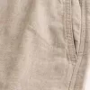 Linen-Blend Loose Pull-On Pants