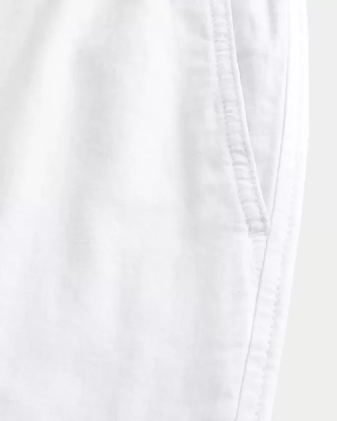 Linen-Blend Loose Pull-On Pants Linen-Blend Loose Pull-On Pants