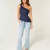 Linen-Blend One-Shoulder Top Linen-Blend One-Shoulder Top