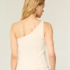 Linen-Blend One-Shoulder Top Linen-Blend One-Shoulder Top