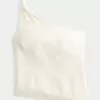 Linen-Blend One-Shoulder Top Linen-Blend One-Shoulder Top