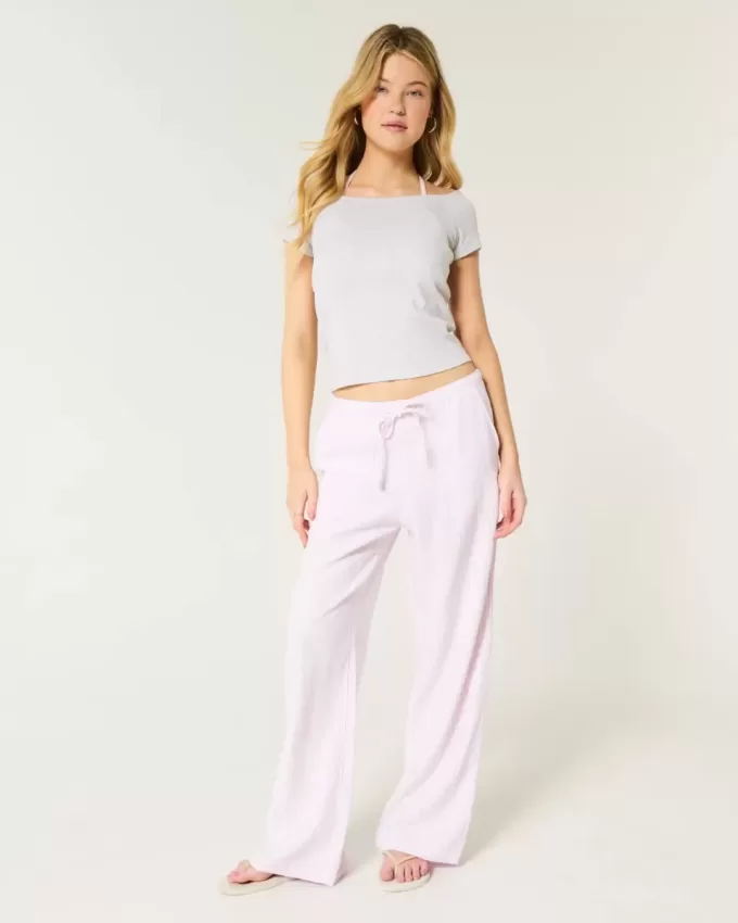 Linen-Blend Pull-On Baggy Pants Linen-Blend Pull-On Baggy Pants