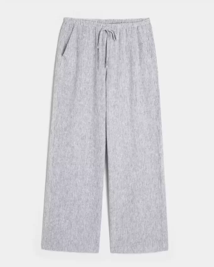 Linen-Blend Pull-On Baggy Pants Linen-Blend Pull-On Baggy Pants