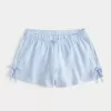 Linen-Blend Side Bow Soft Shorts Linen-Blend Side Bow Soft Shorts