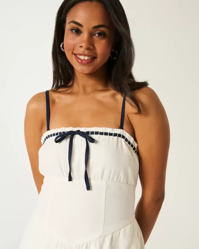 Linen-Blend Strapless Jumpsuit Linen-Blend Strapless Jumpsuit