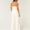 Linen-Blend Strapless Jumpsuit Linen-Blend Strapless Jumpsuit