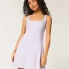 Linen-Blend Structured Mini Dress Linen-Blend Structured Mini Dress