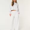 Logo Waist Fleece Wide-Leg Pants Logo Waist Fleece Wide-Leg Pants