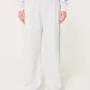 Logo Waist Fleece Wide-Leg Pants Logo Waist Fleece Wide-Leg Pants
