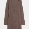 Long-Sleeve Crochet-Style Mini Dress Long-Sleeve Crochet-Style Mini Dress