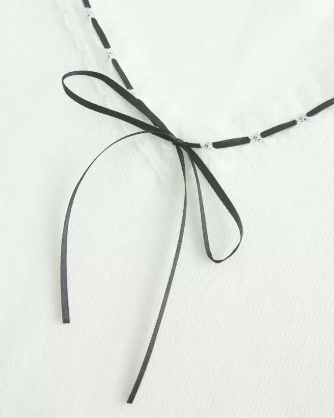 Long-Sleeve Lace Trim Top Long-Sleeve Lace Trim Top