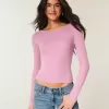 Long-Sleeve Slash-Neck Top Long-Sleeve Slash-Neck Top
