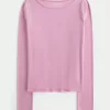 Long-Sleeve Slash-Neck Top Long-Sleeve Slash-Neck Top