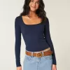 Long-Sleeve Square-Neck Top Long-Sleeve Square-Neck Top