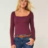 Long-Sleeve Square-Neck Top Long-Sleeve Square-Neck Top