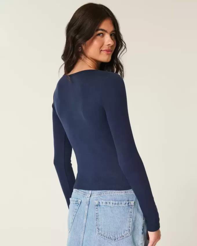 Long-Sleeve Square-Neck Top Long-Sleeve Square-Neck Top