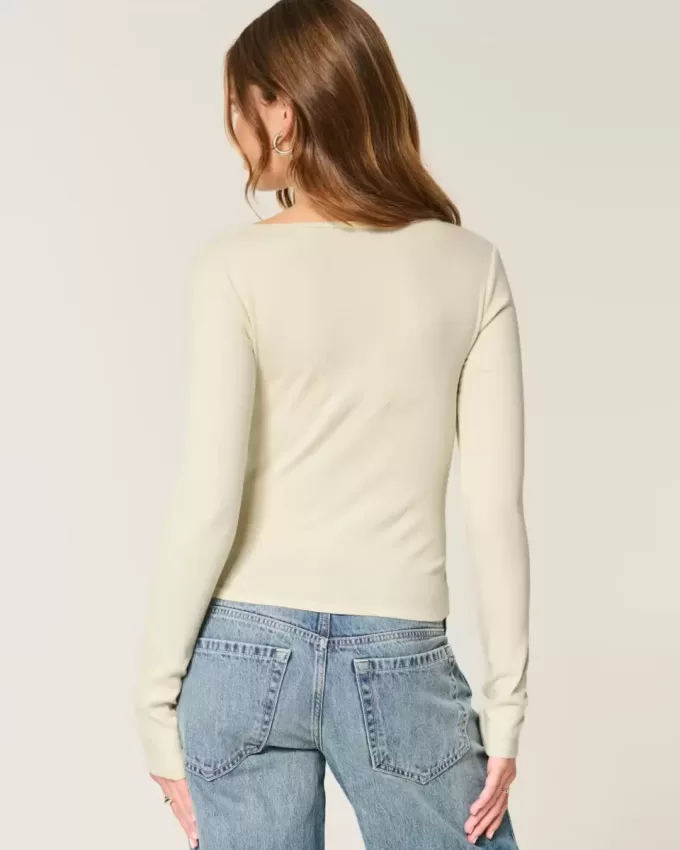 Long-Sleeve Square-Neck Top Long-Sleeve Square-Neck Top