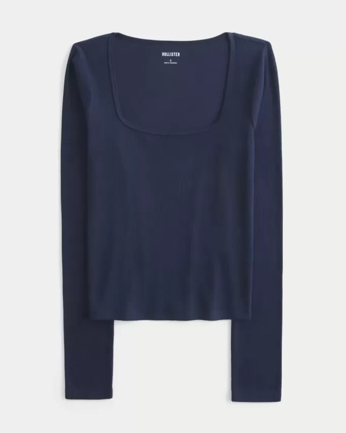 Long-Sleeve Square-Neck Top Long-Sleeve Square-Neck Top