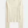 Long-Sleeve Square-Neck Top Long-Sleeve Square-Neck Top