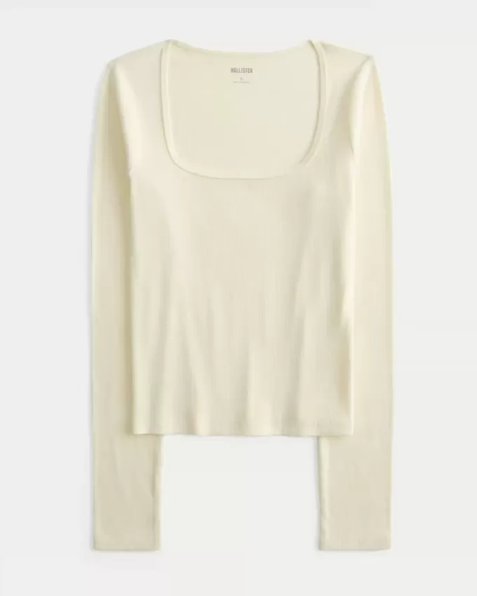Long-Sleeve Square-Neck Top Long-Sleeve Square-Neck Top