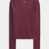 Long-Sleeve Square-Neck Top Long-Sleeve Square-Neck Top