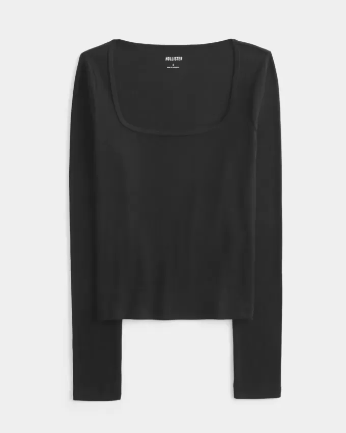 Long-Sleeve Square-Neck Top Long-Sleeve Square-Neck Top