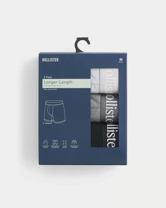 Longer-Length Boxer Briefs 3-Pack