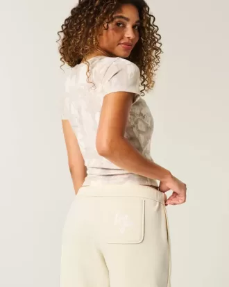 Love You Graphic Wide-Leg Sweatpants Love You Graphic Wide-Leg Sweatpants