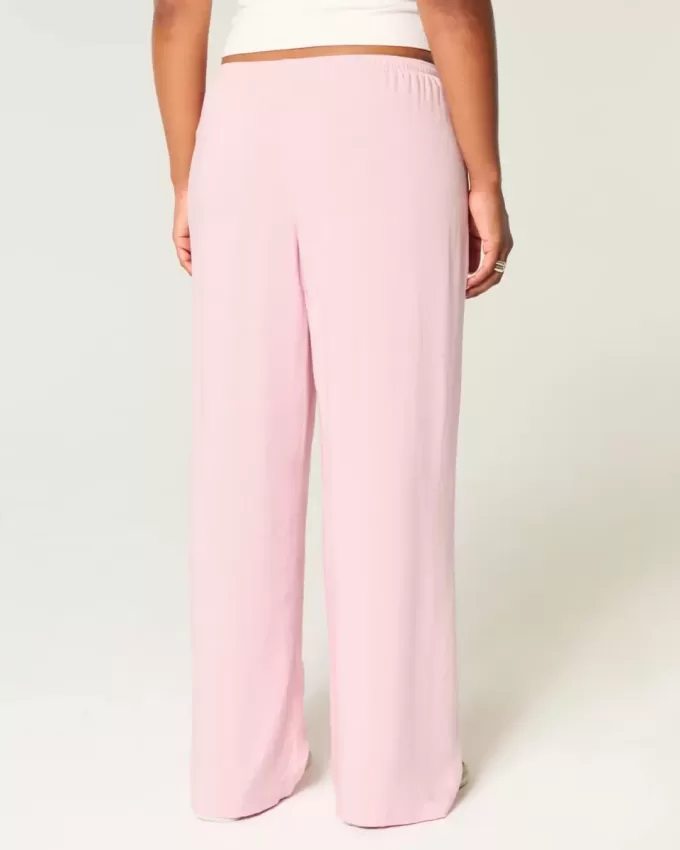 Low-Rise Baggy Pull-On Pants