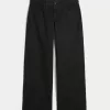 Low-Rise Black Baggy Jeans
