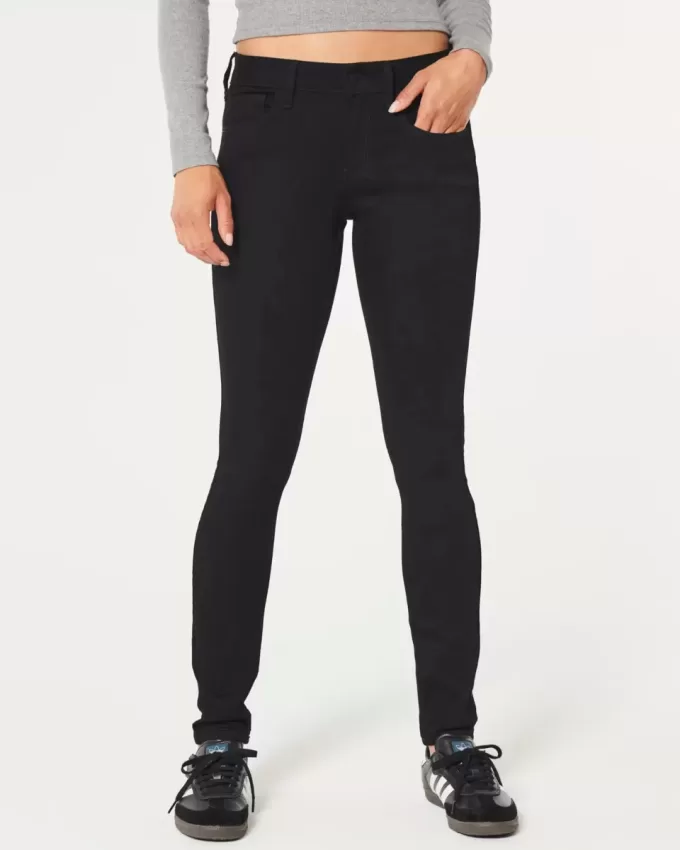 Low-Rise Black Super Skinny Jeans Low-Rise Black Super Skinny Jeans