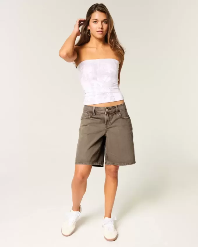 Low-Rise Brown Baggy Jort