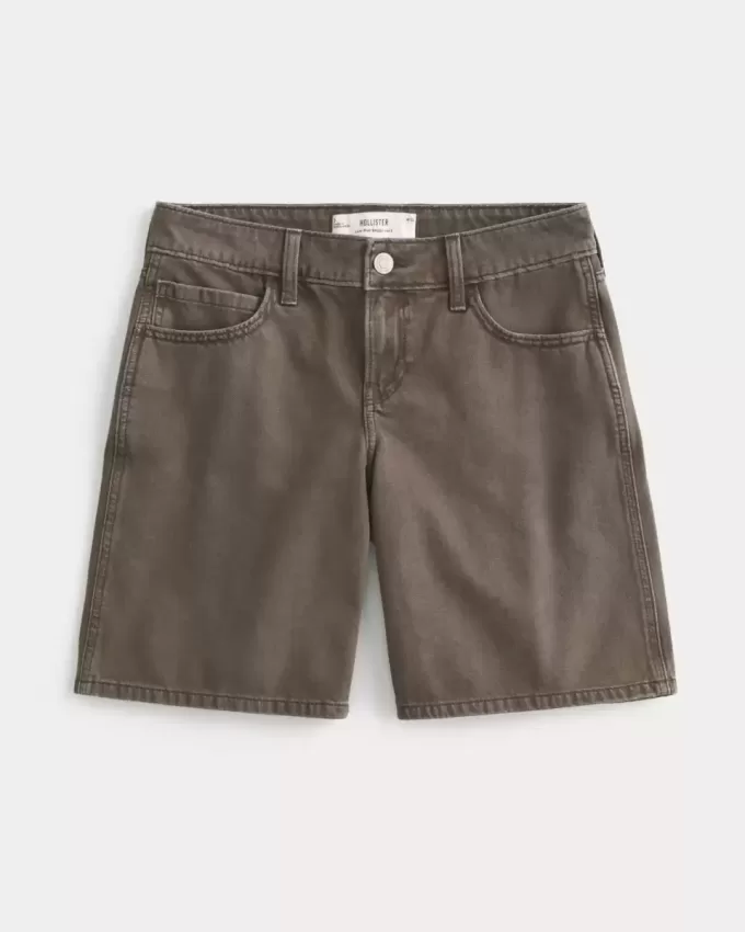 Low-Rise Brown Baggy Jort