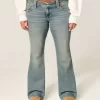 Low-Rise Butterfly Embroidery Medium Wash Bootcut Jeans Low-Rise Butterfly Embroidery Medium Wash Bootcut Jeans