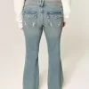 Low-Rise Butterfly Embroidery Medium Wash Bootcut Jeans Low-Rise Butterfly Embroidery Medium Wash Bootcut Jeans
