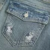 Low-Rise Butterfly Embroidery Medium Wash Bootcut Jeans Low-Rise Butterfly Embroidery Medium Wash Bootcut Jeans