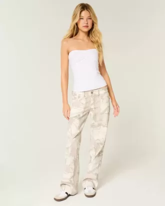 Low-Rise Camo Baggy Jeans