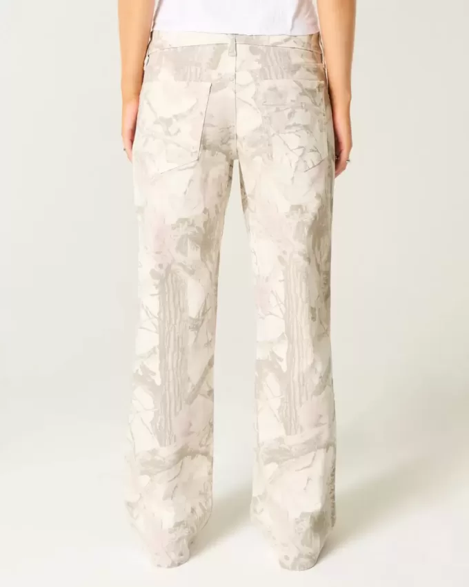 Low-Rise Camo Baggy Jeans