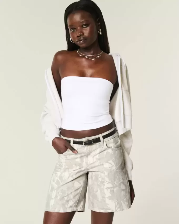 Low-Rise Camo Baggy Jort