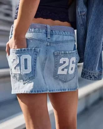 Low-Rise Class of ’26 Denim Mini Skort